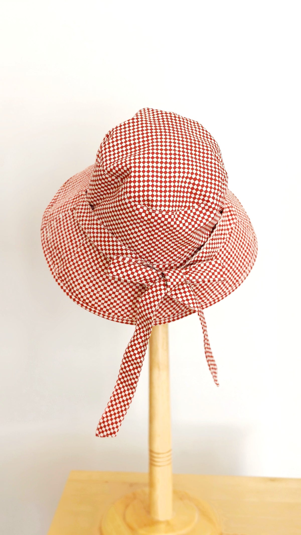 Kids Summer Reversible Sun, Gingham Kids Sun Hat