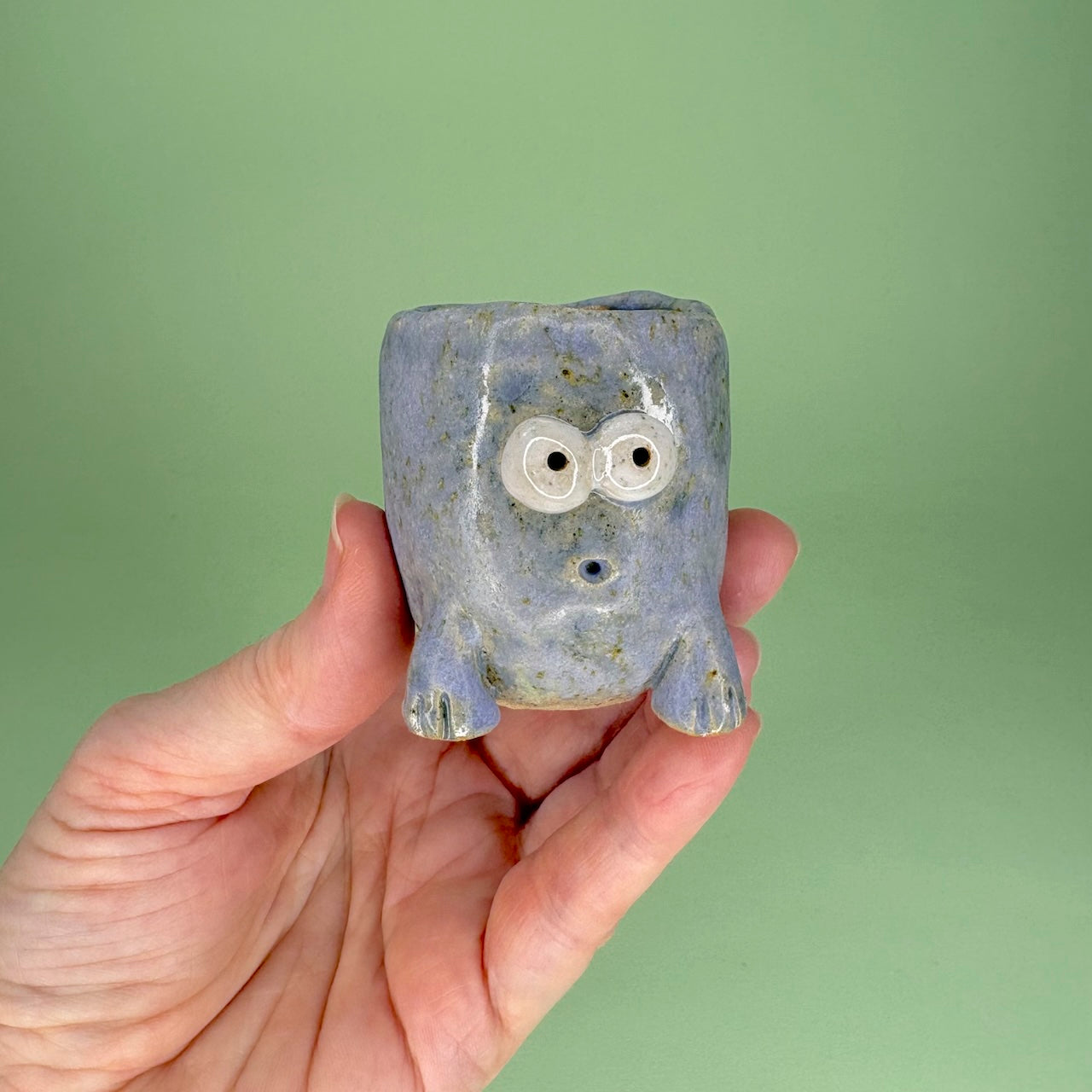 Ceramic tiny monster pot for cactus & succulent