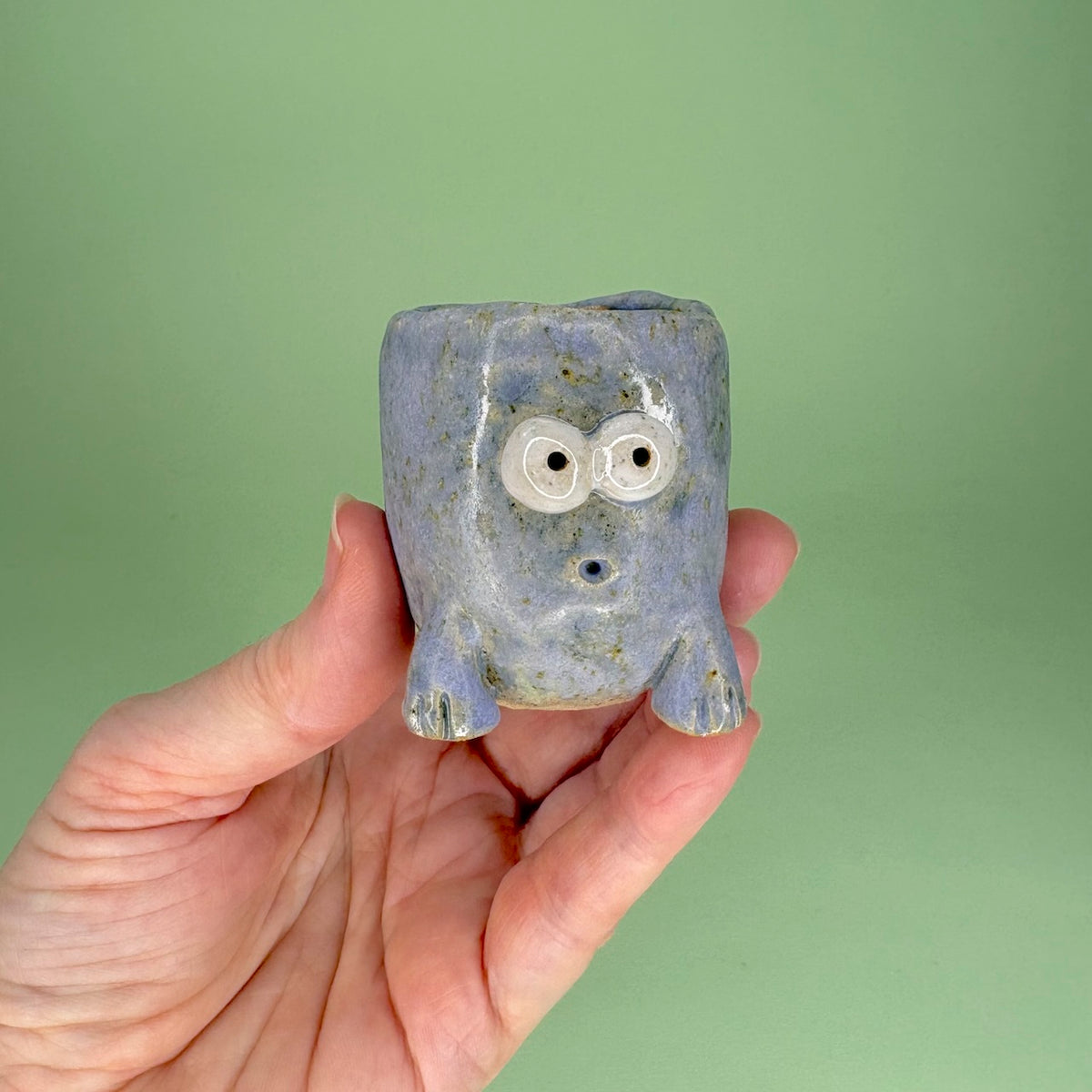 Ceramic tiny monster pot for cactus & succulent