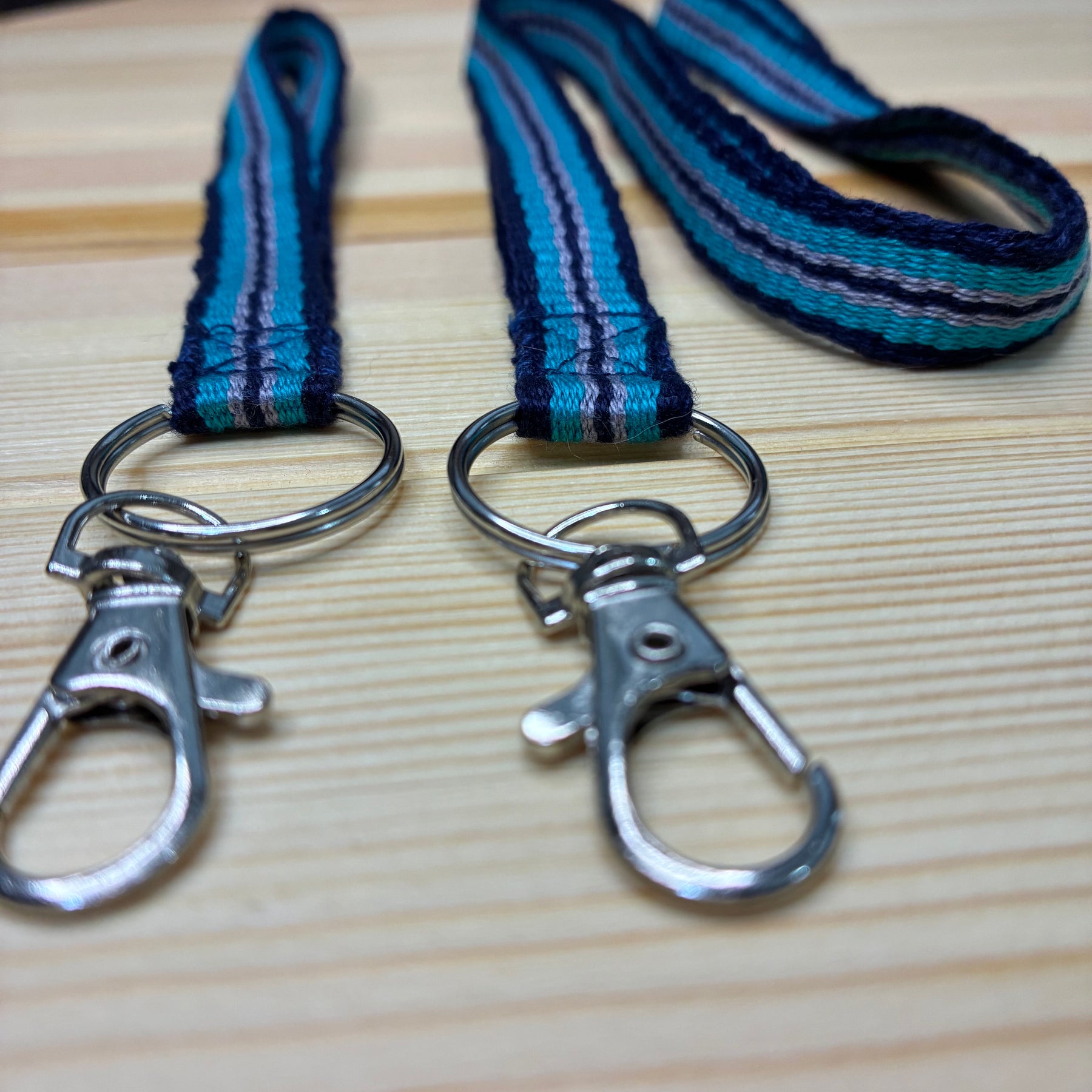 Looping Style - Turquoise Handwoven Wristlet Key Fob