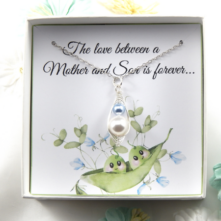 Two Peas in a Pod Mother and Son Necklace