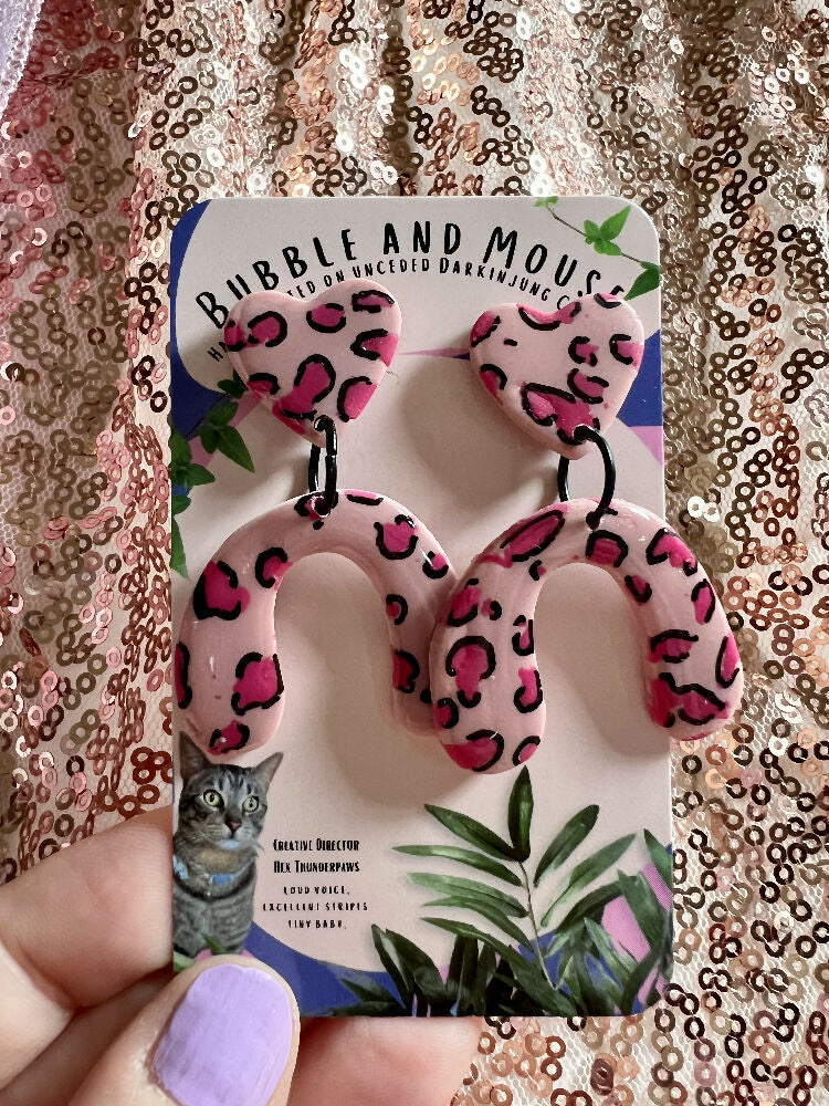 Pink Leopard Eva Earrings