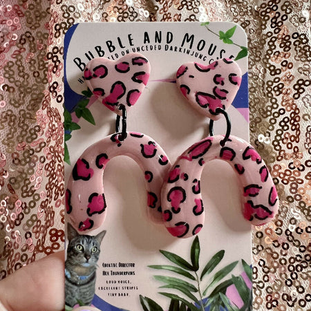 Pink Leopard Eva Earrings