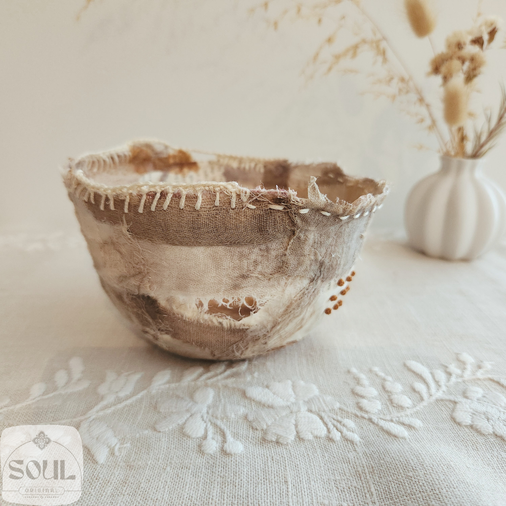 Textile Art Bowl – Natural & Earthy (5)