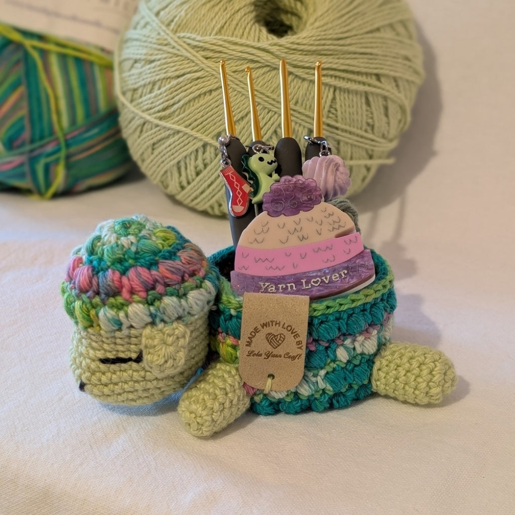 Crocheted Bobble Sheep Trinket Basket