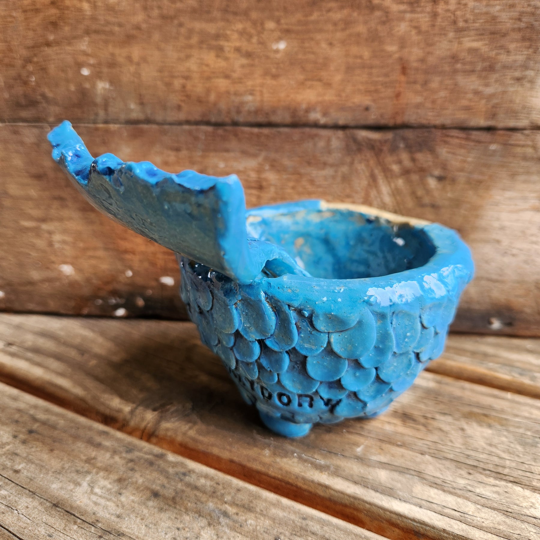 Mermaid salt pot, spoon, table gift
