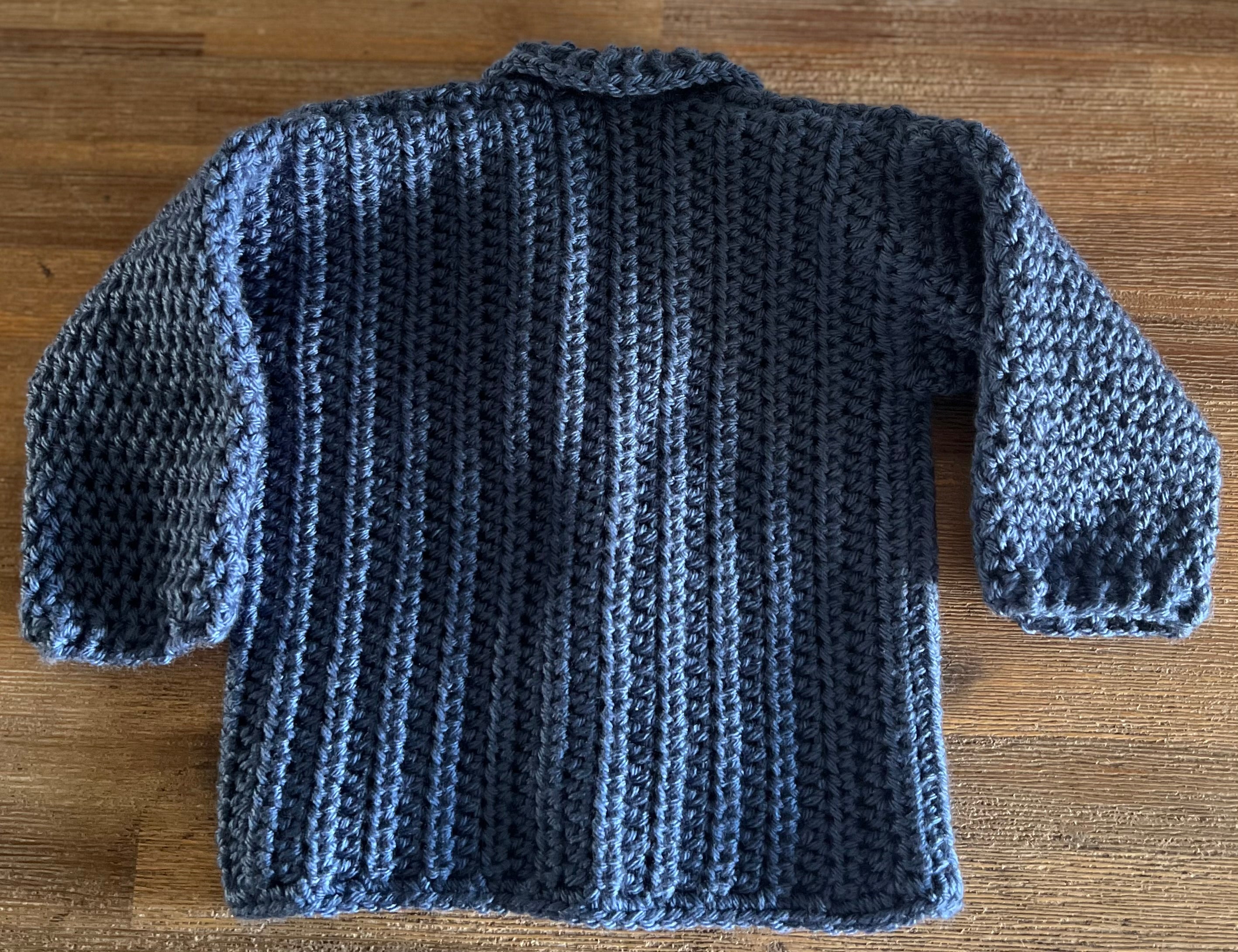 Crochet Grandpa Baby Jacket