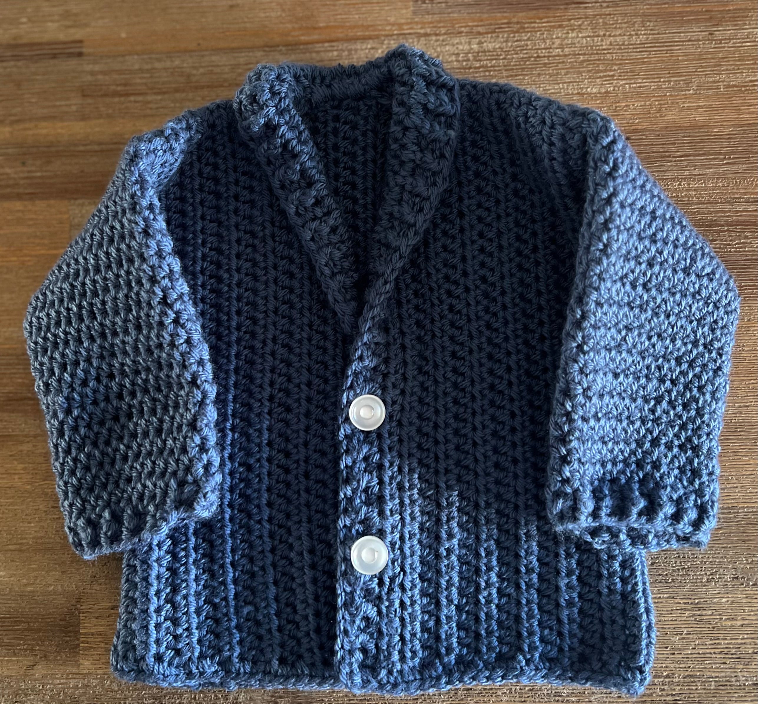 Crochet Grandpa Baby Jacket