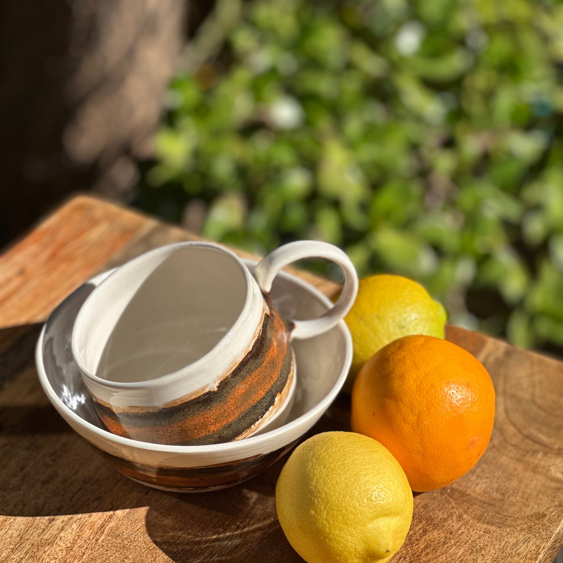 Australian Ceramic Breakfast Set - Burnt Horizon - Australian Pottery