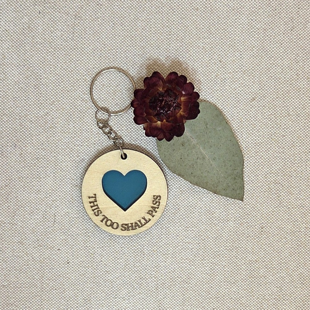 THIS TOO SHALL PASS - Handcrafted Timber Keyrings