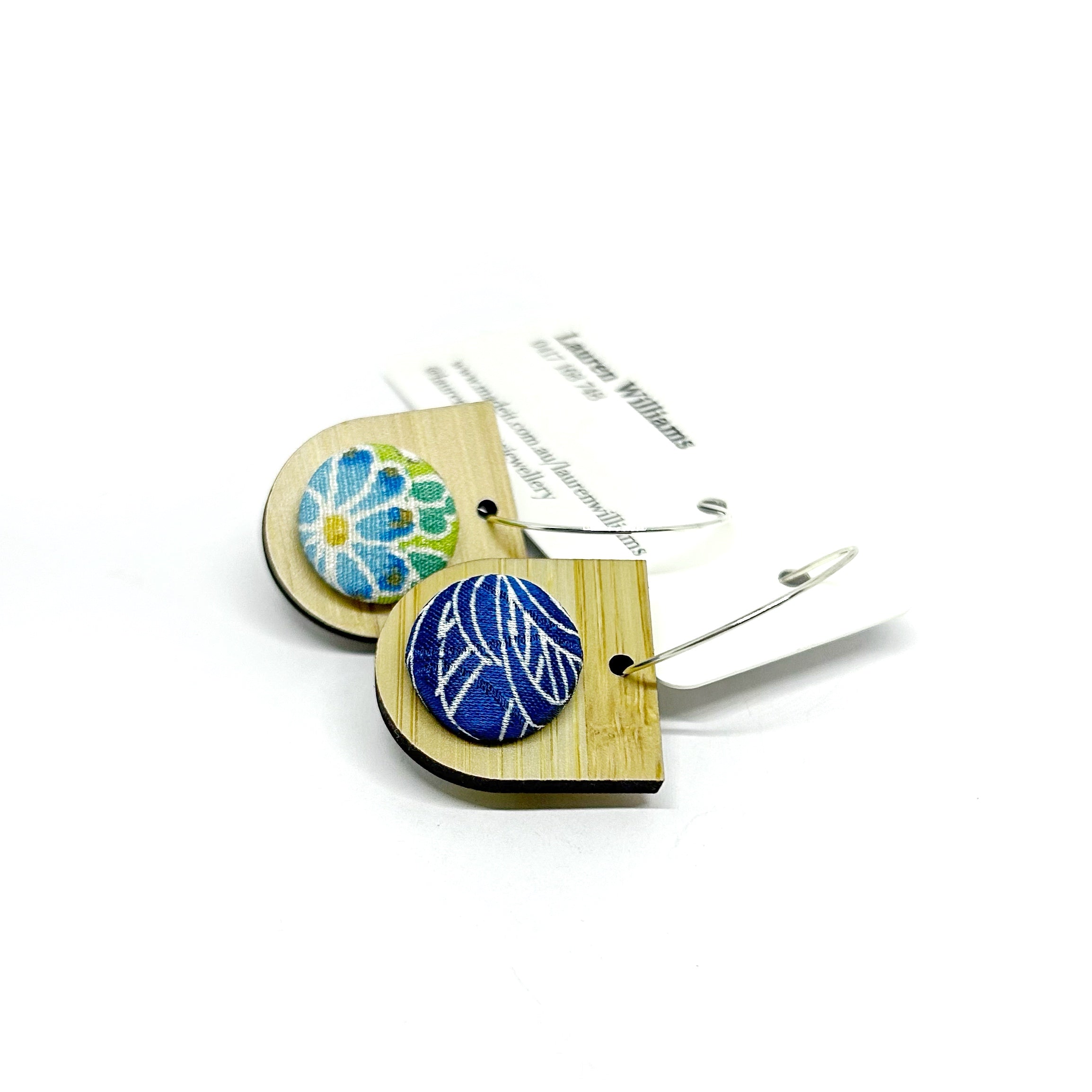 Double Sided Bamboo and Kimono Drops - Blue and Green