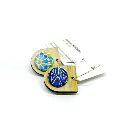 Double Sided Bamboo and Kimono Drops - Blue and Green