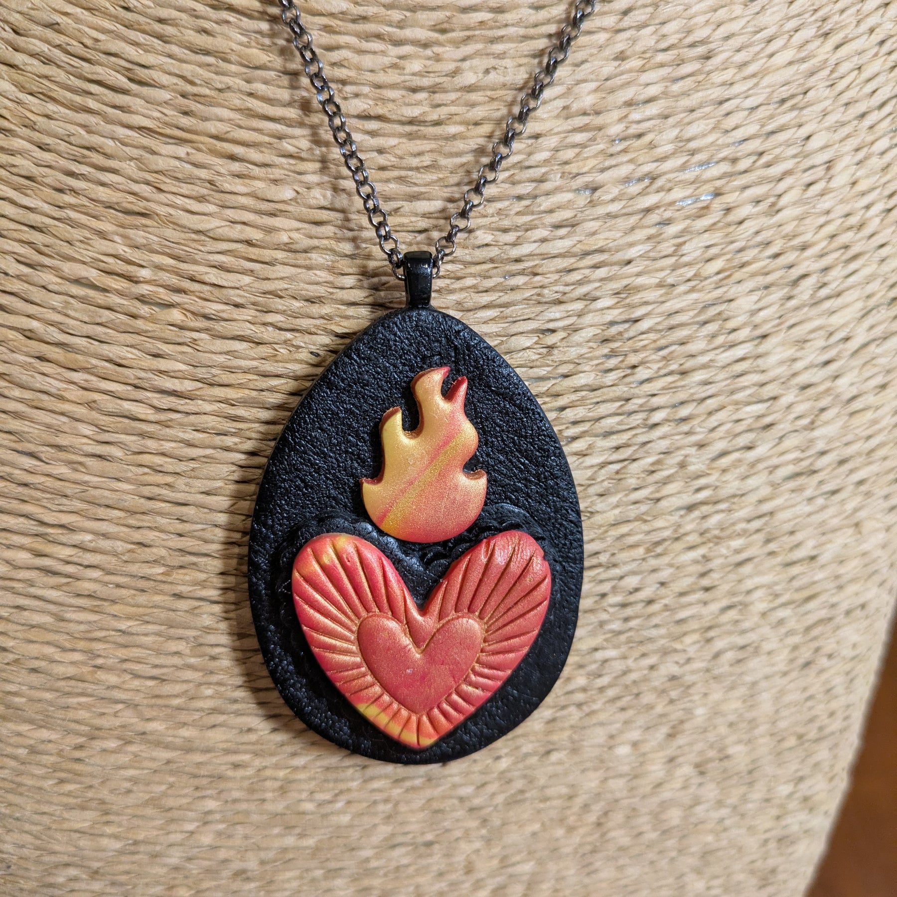 Flaming Heart Pendant