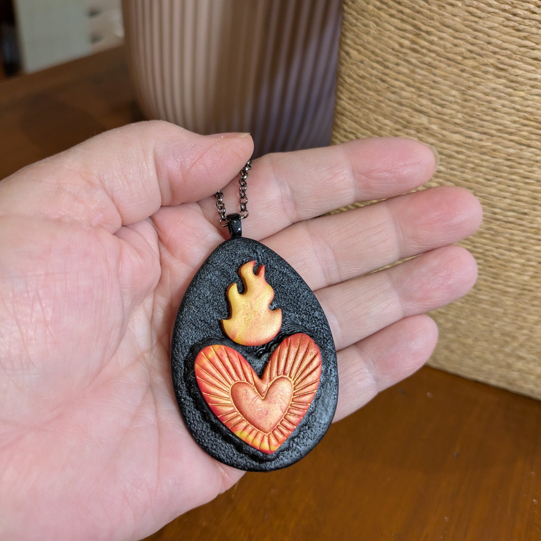 Flaming Heart Pendant