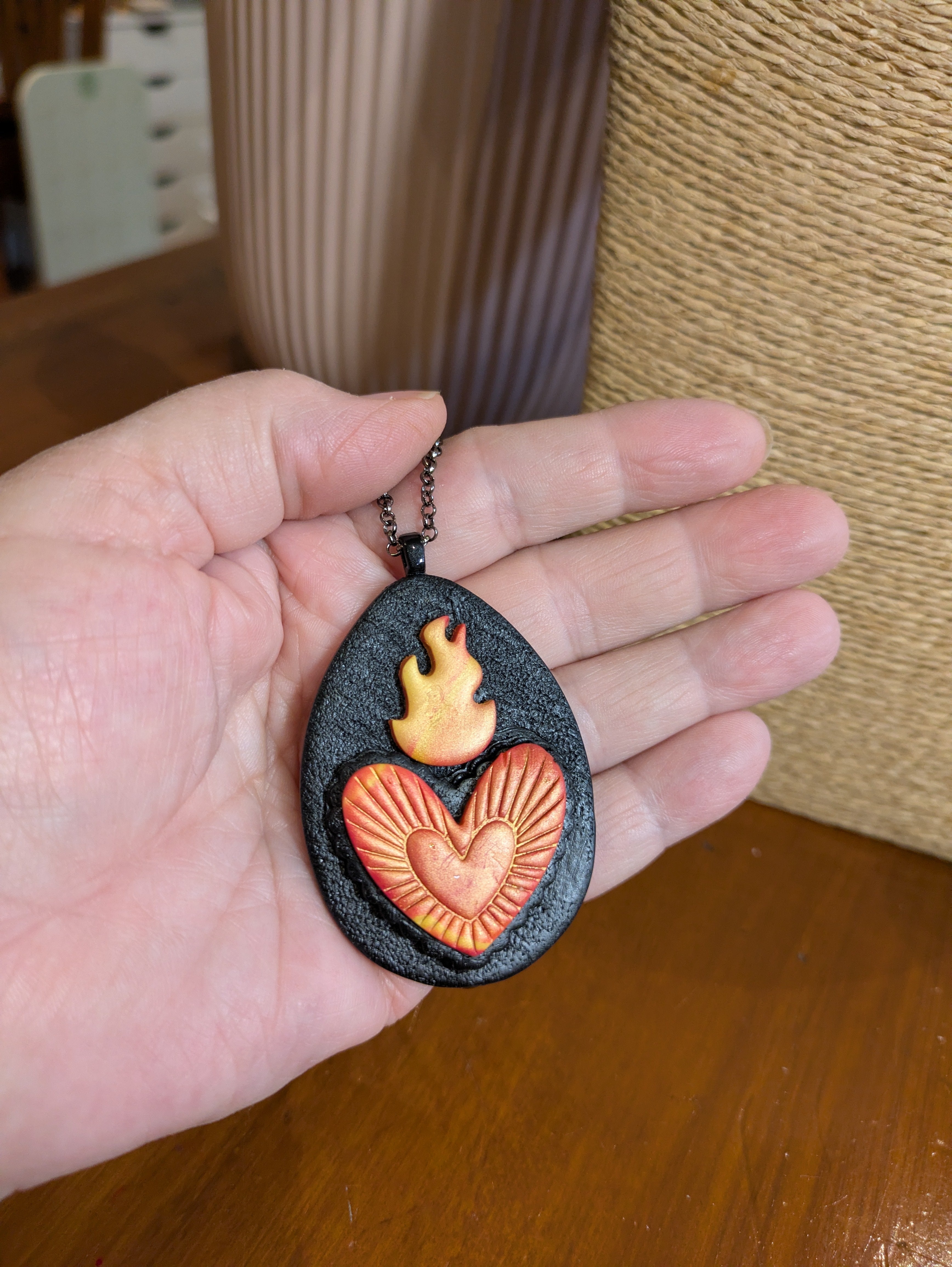 Flaming Heart Pendant