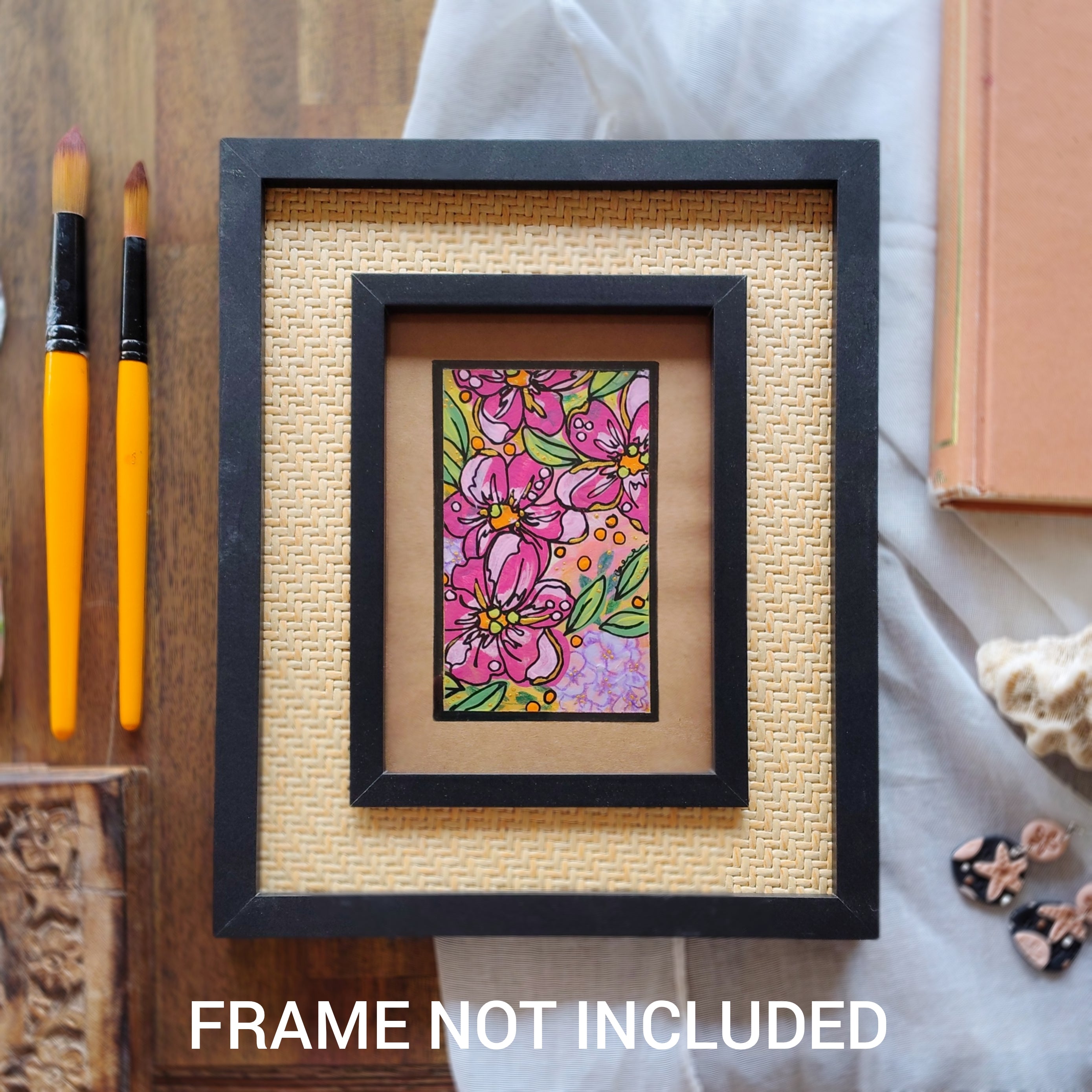 Origianl Art Greeting Cards - "Playing with Flowers" - Series #1