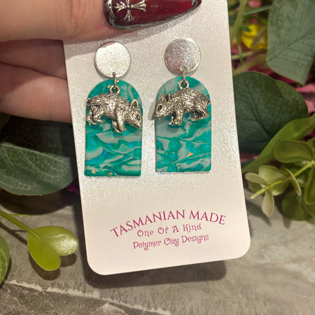 Wombat Earrings | Australian Wildlife Polymer Clay Statement Earrings