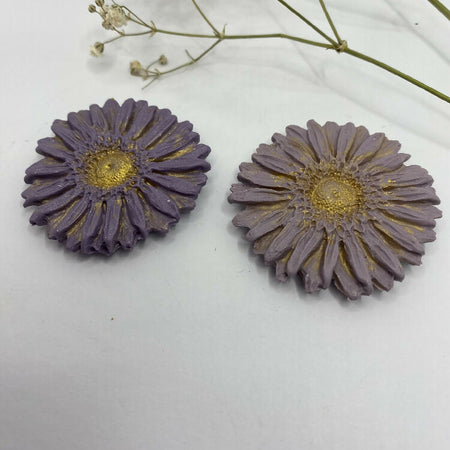 Purple sunflower daisy fridge magnets