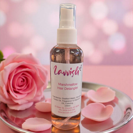 Lavvish Hair Detangler Spray • Fairy Floss, Marshmallow, Candy Cane Scent • Hypoallergenic Leave-In Conditioner