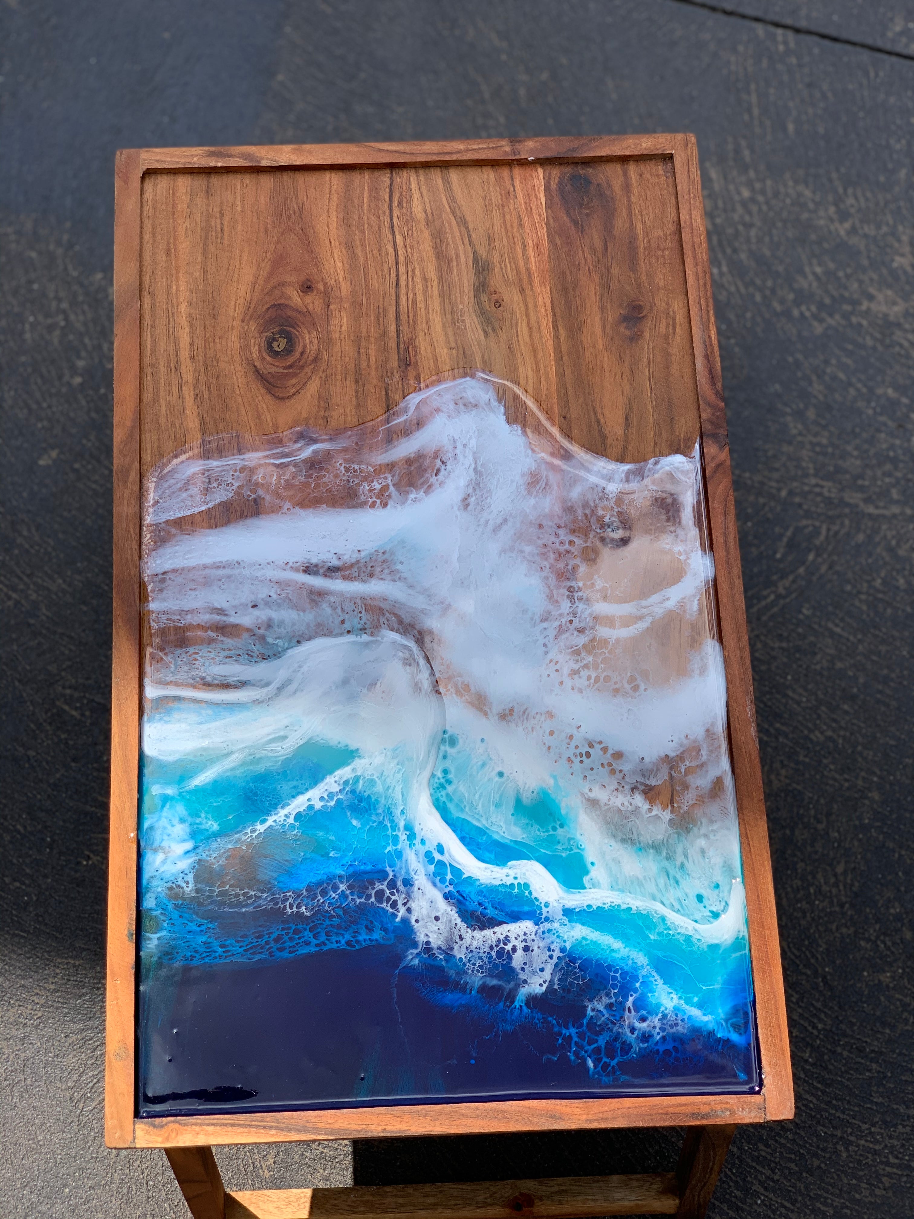 Ocean waves | Charcuterie board | picnic table board | Xmas gift | serving board | cheese board