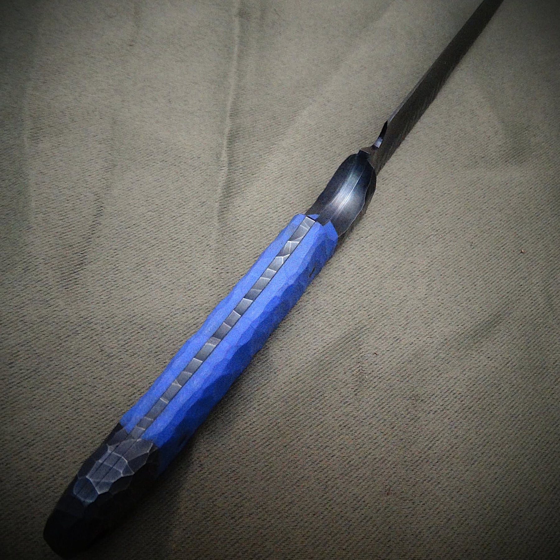 Knife outdoors unique leather steel art timber
