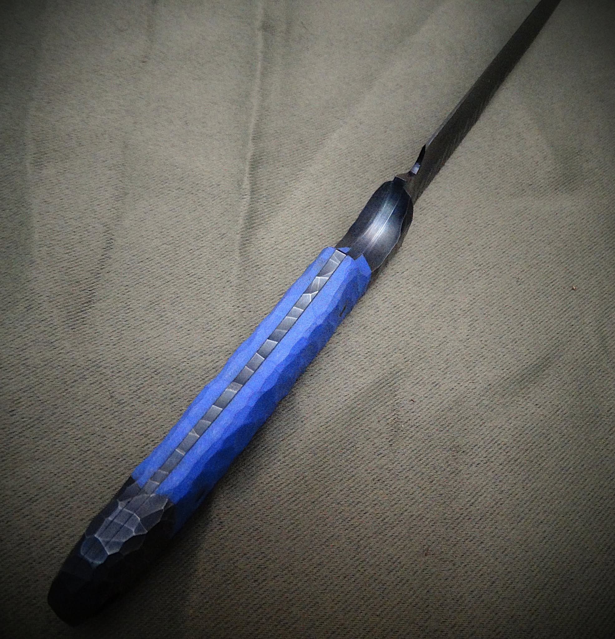 Knife outdoors unique leather steel art timber