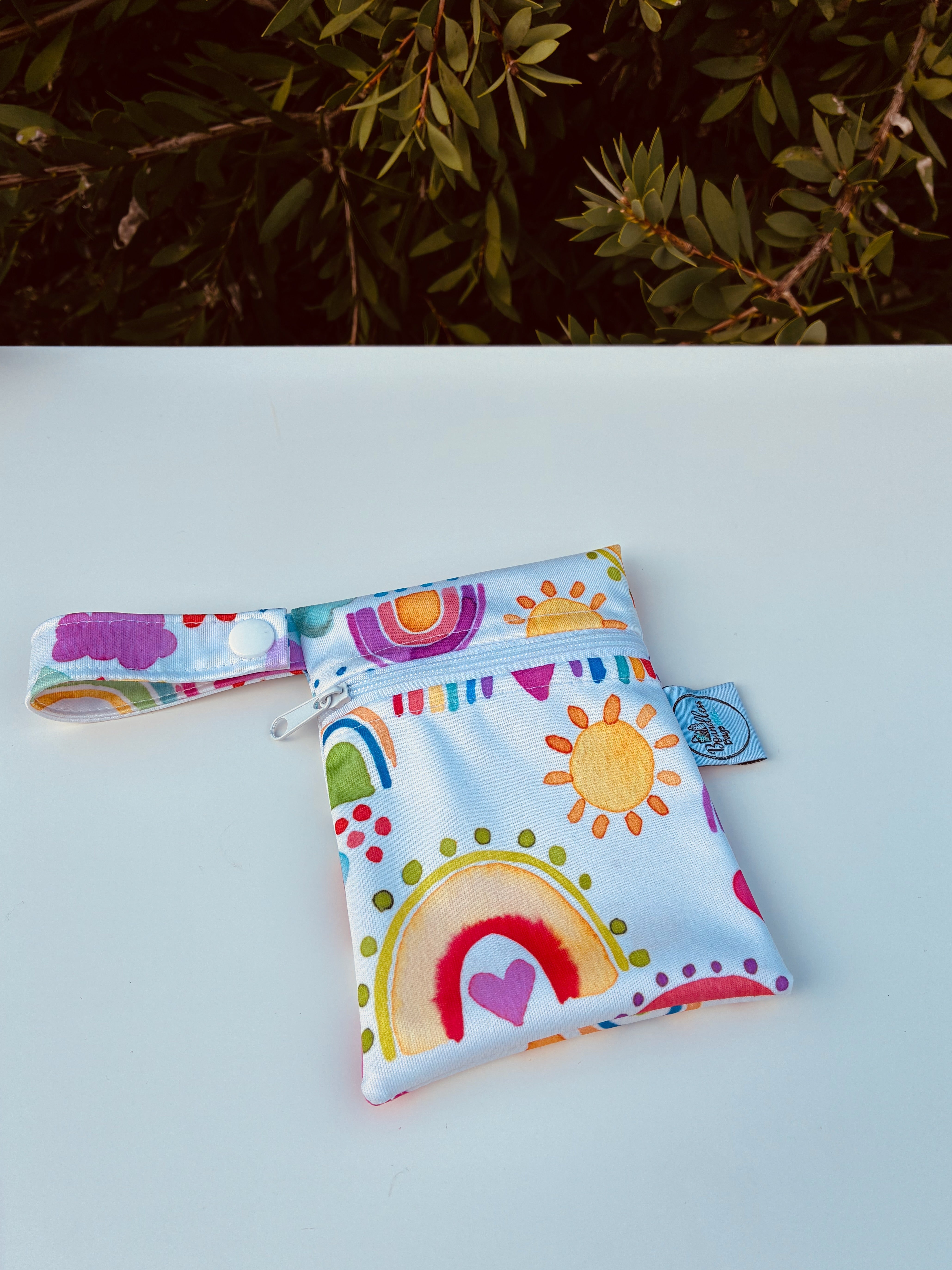 READY MADE Water-resistant wet bags - Rainbows of Hope in the Sky (Ninola Design)  | Ready to ship | FREE Postage