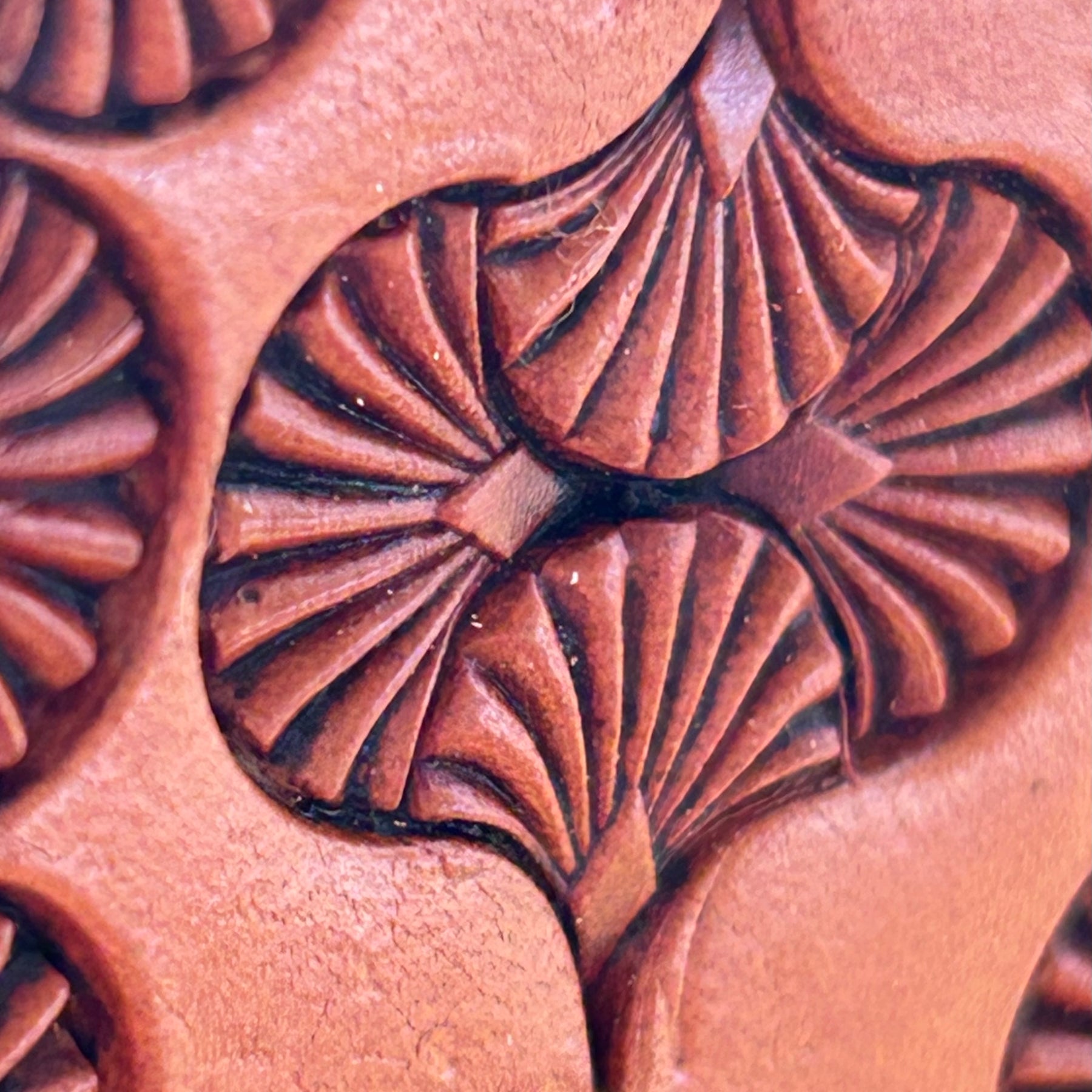 Leather Mandala Earrings