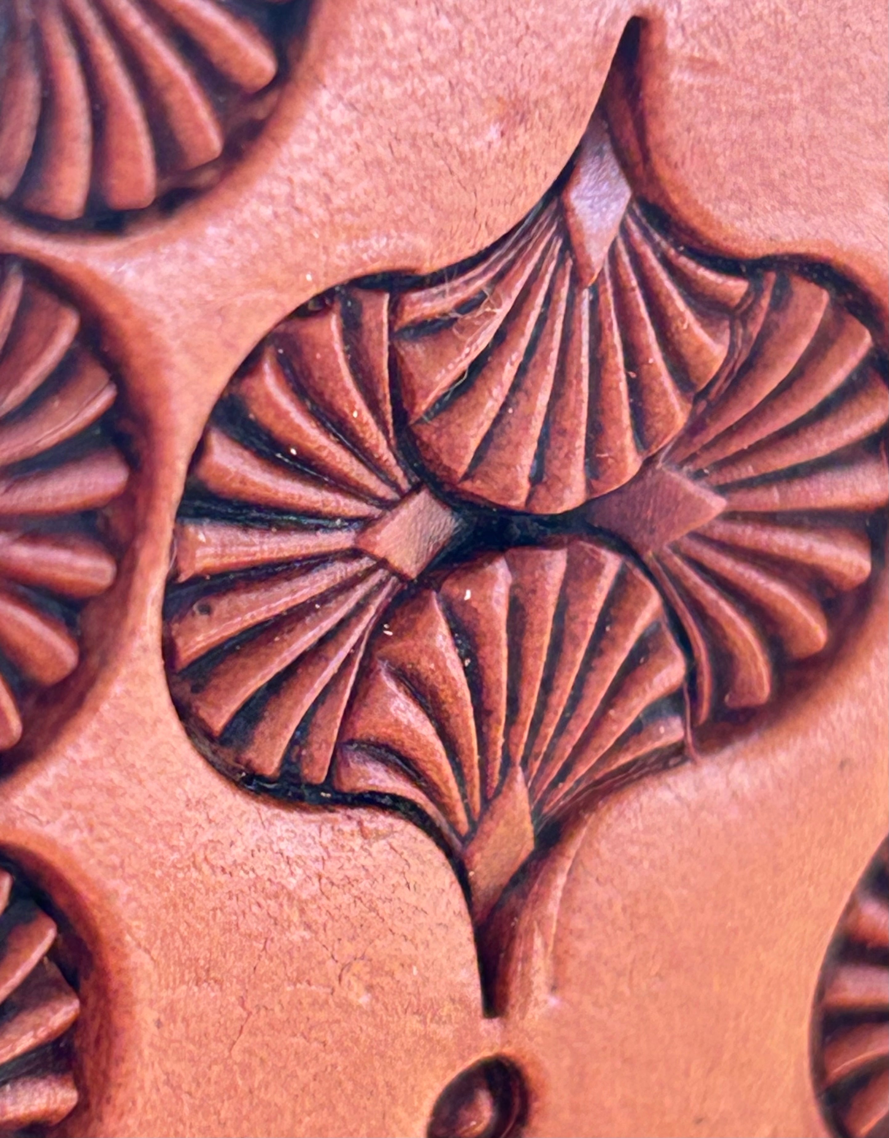 Leather Mandala Earrings