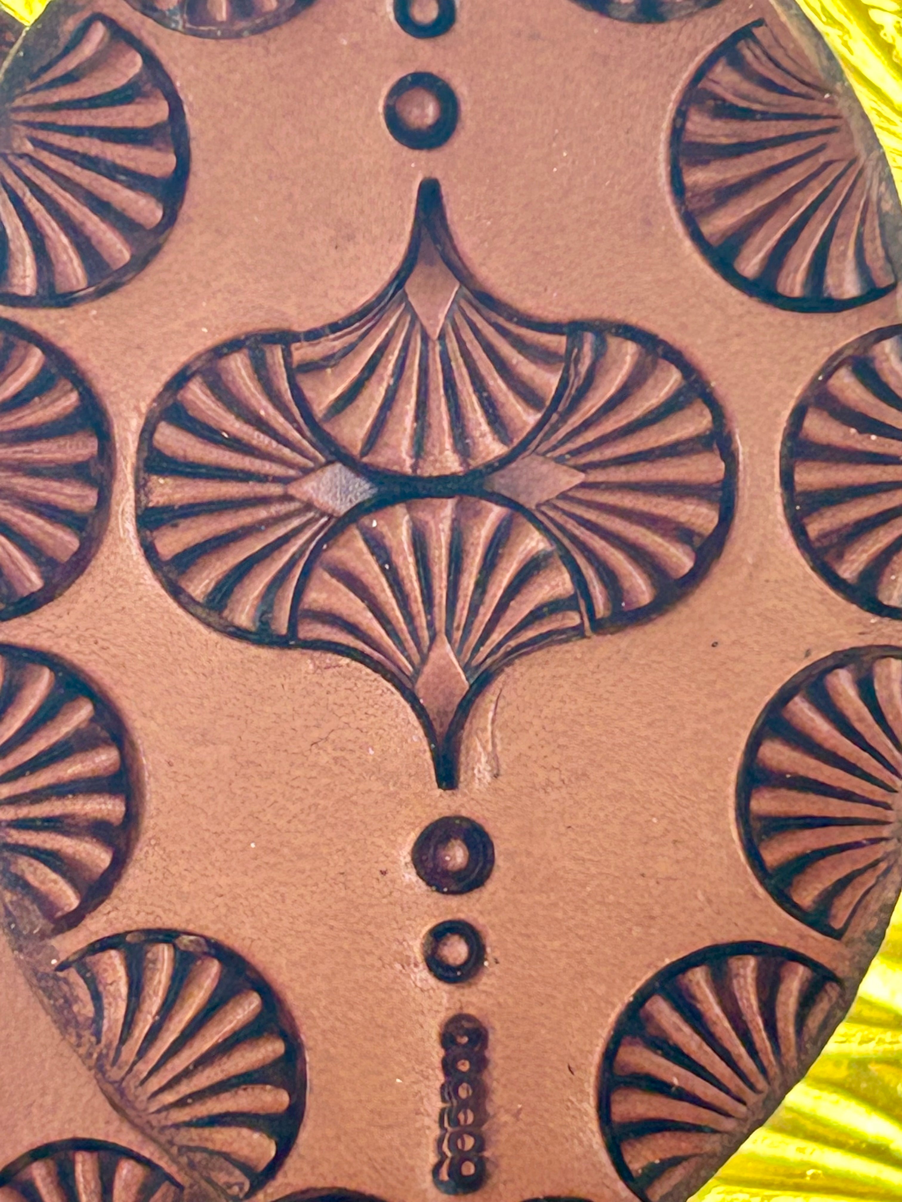 Leather Mandala Earrings