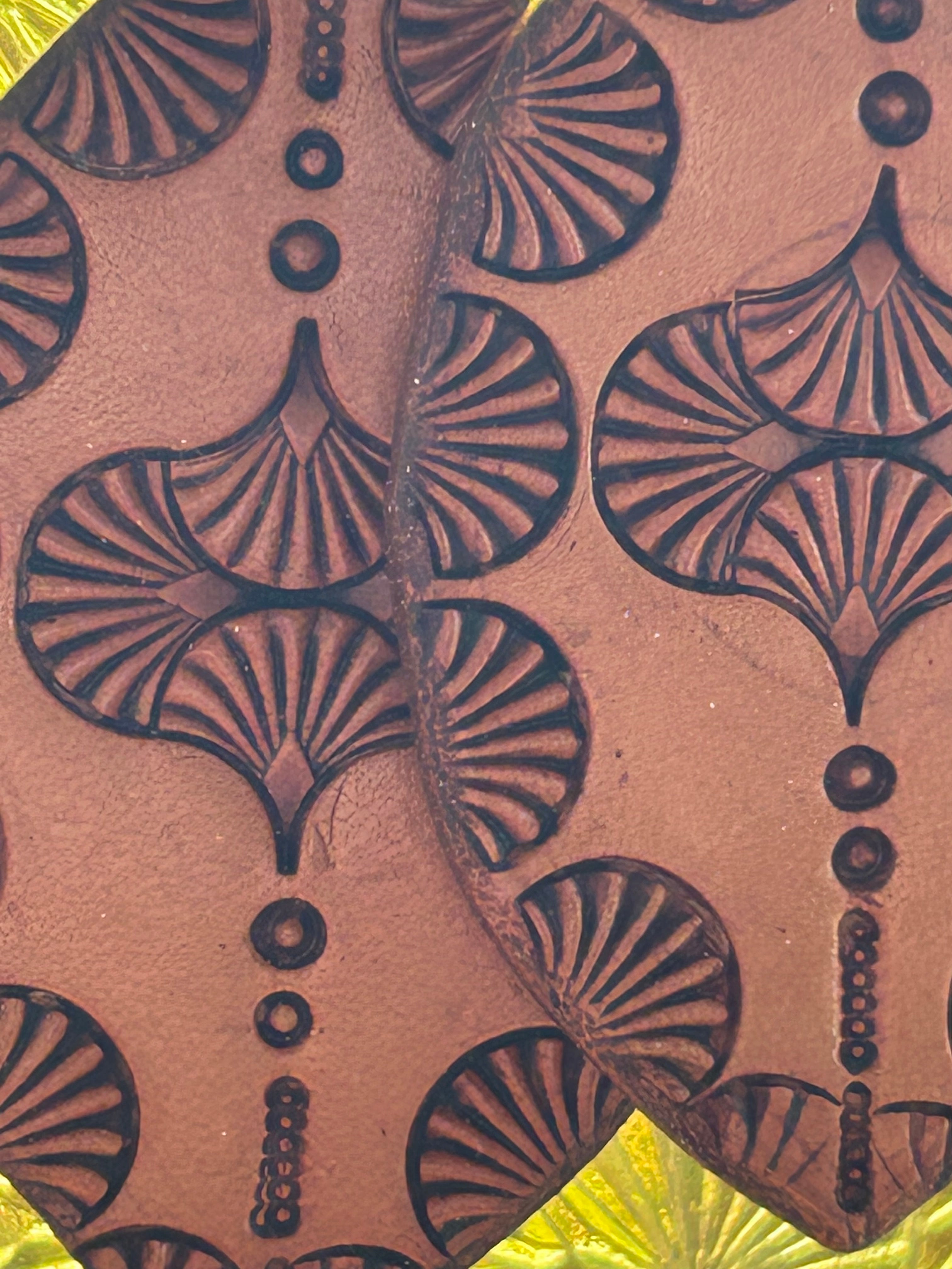 Leather Mandala Earrings