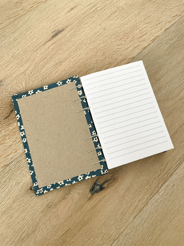 A6 Notebook (Lined) - "White Poppy"