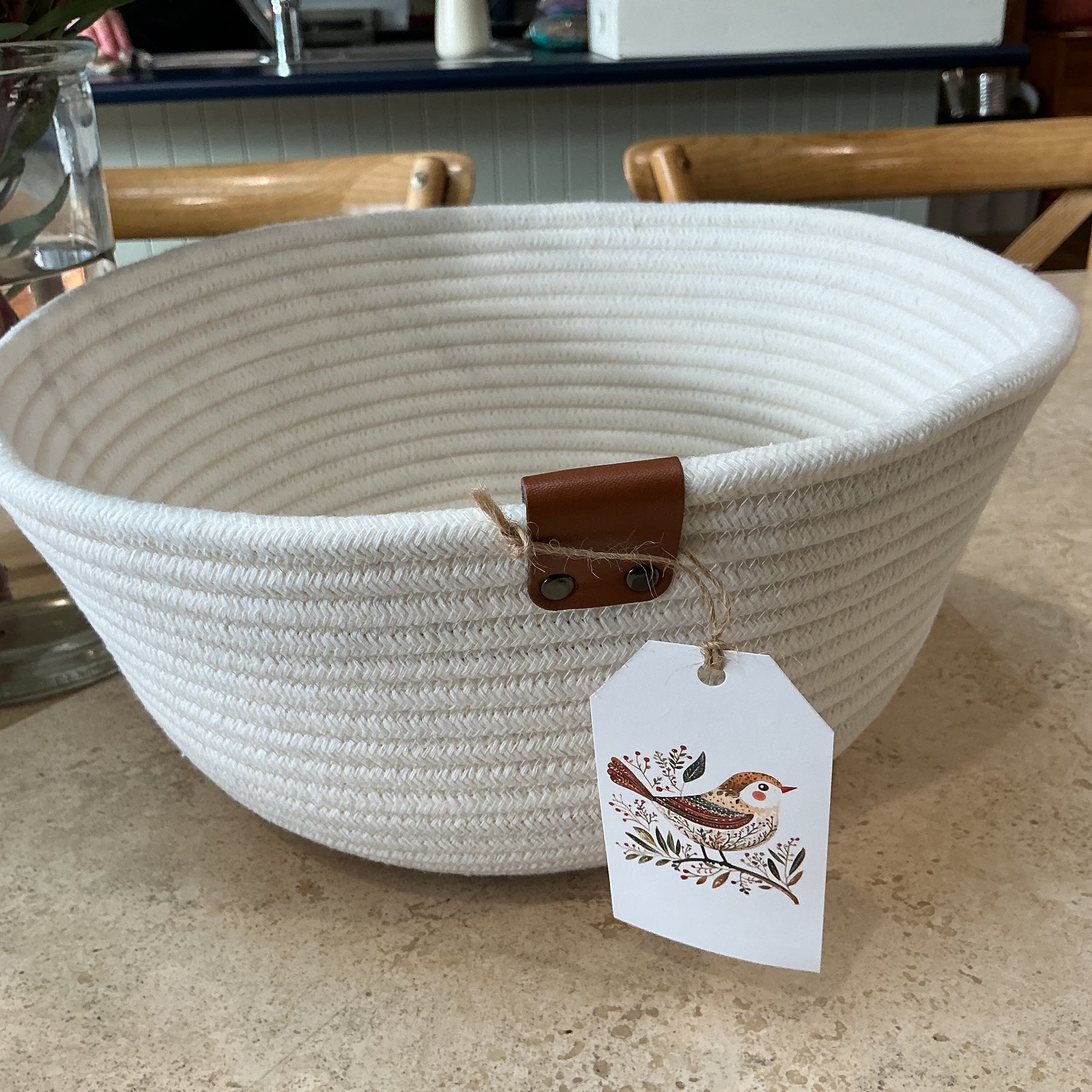 Large cream rope baskets 8mm rope