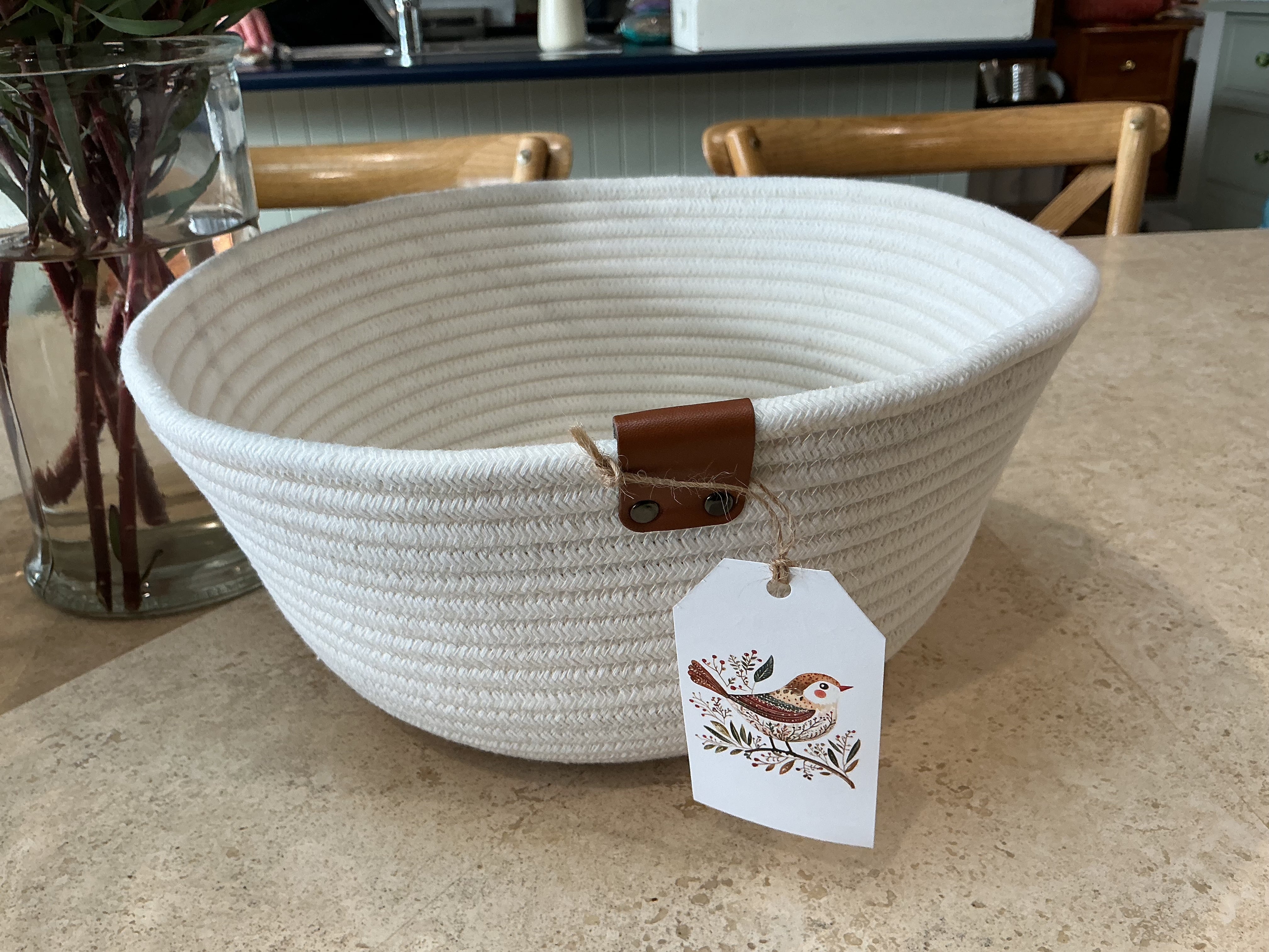 Large cream rope baskets 8mm rope