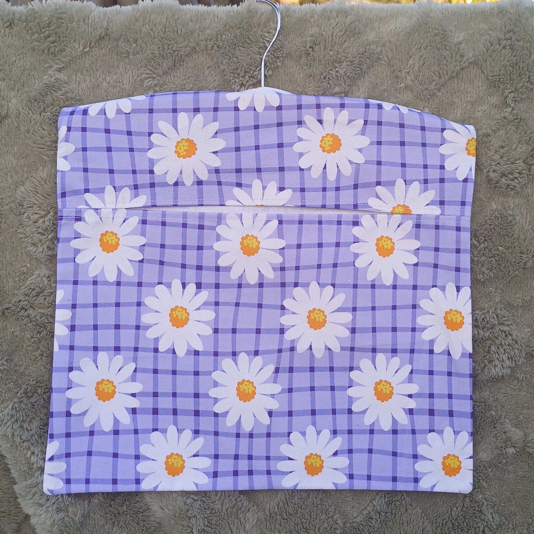 Peg Bag - Purple Daisy Design