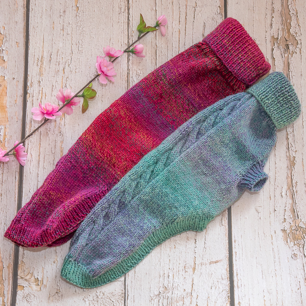 Pet Jumpers - 100% Wool, Hand Knitted Dog or Cat Jumpers - Single Cable Design