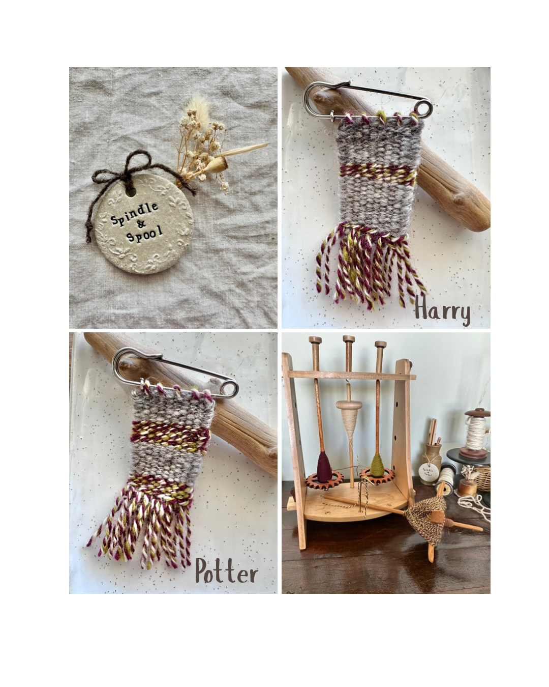 Handwoven Shawl Pins or Brooches