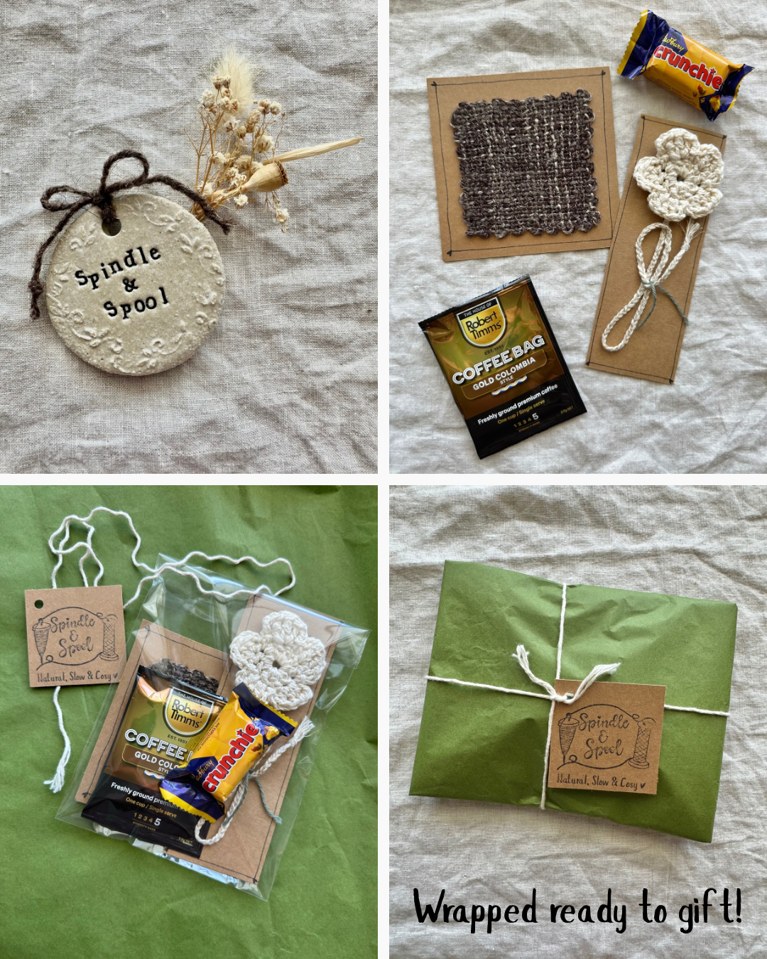 Handspun Bookmark & Coaster Teacher Gift Pack