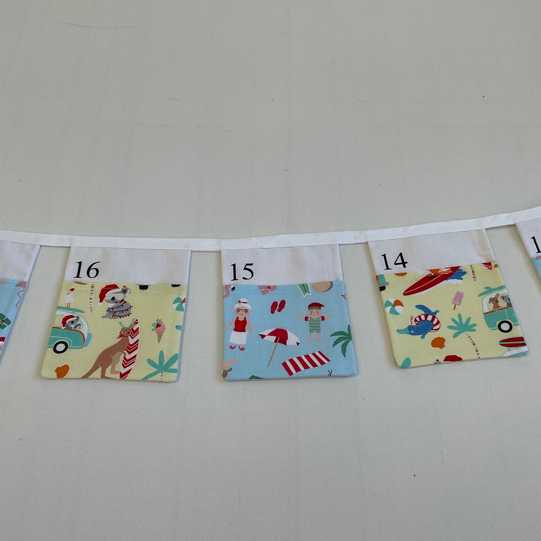 Advent Calendar Bunting - Santa at the Beach