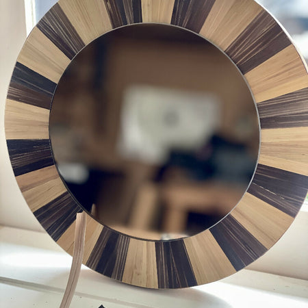 Mirror with Straw Marquetry