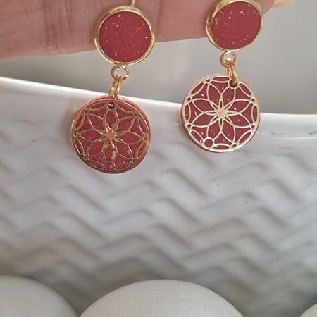 Red Lace Dangles