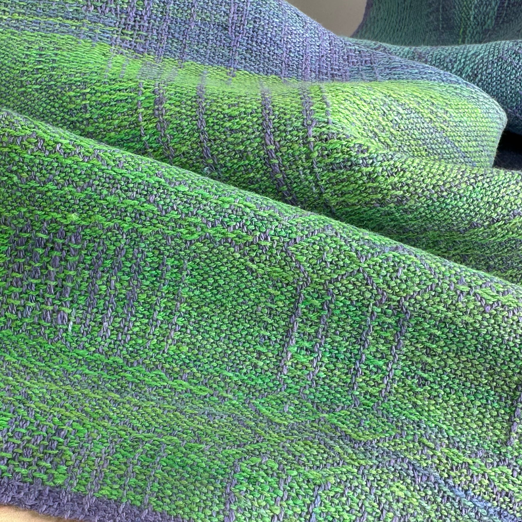 Hand-Dyed and Handwoven Linen/Cotton Tea Towels (Lilac weft)