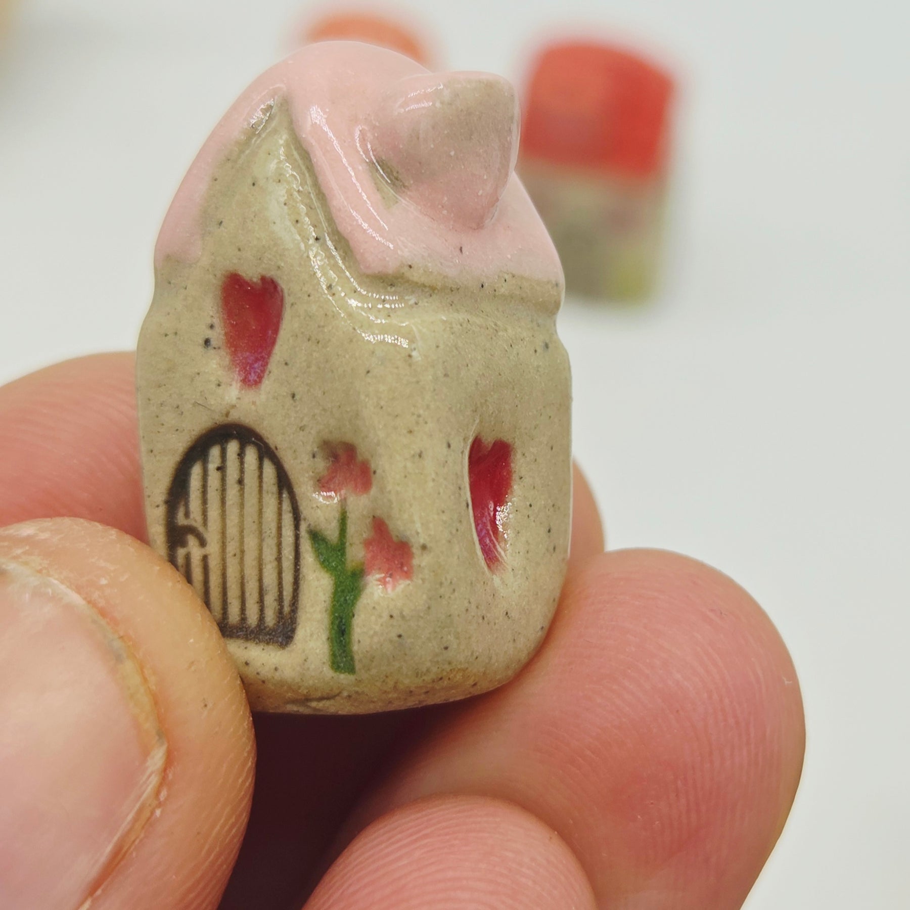 Tiny Ceramic Village - Spring Cottages