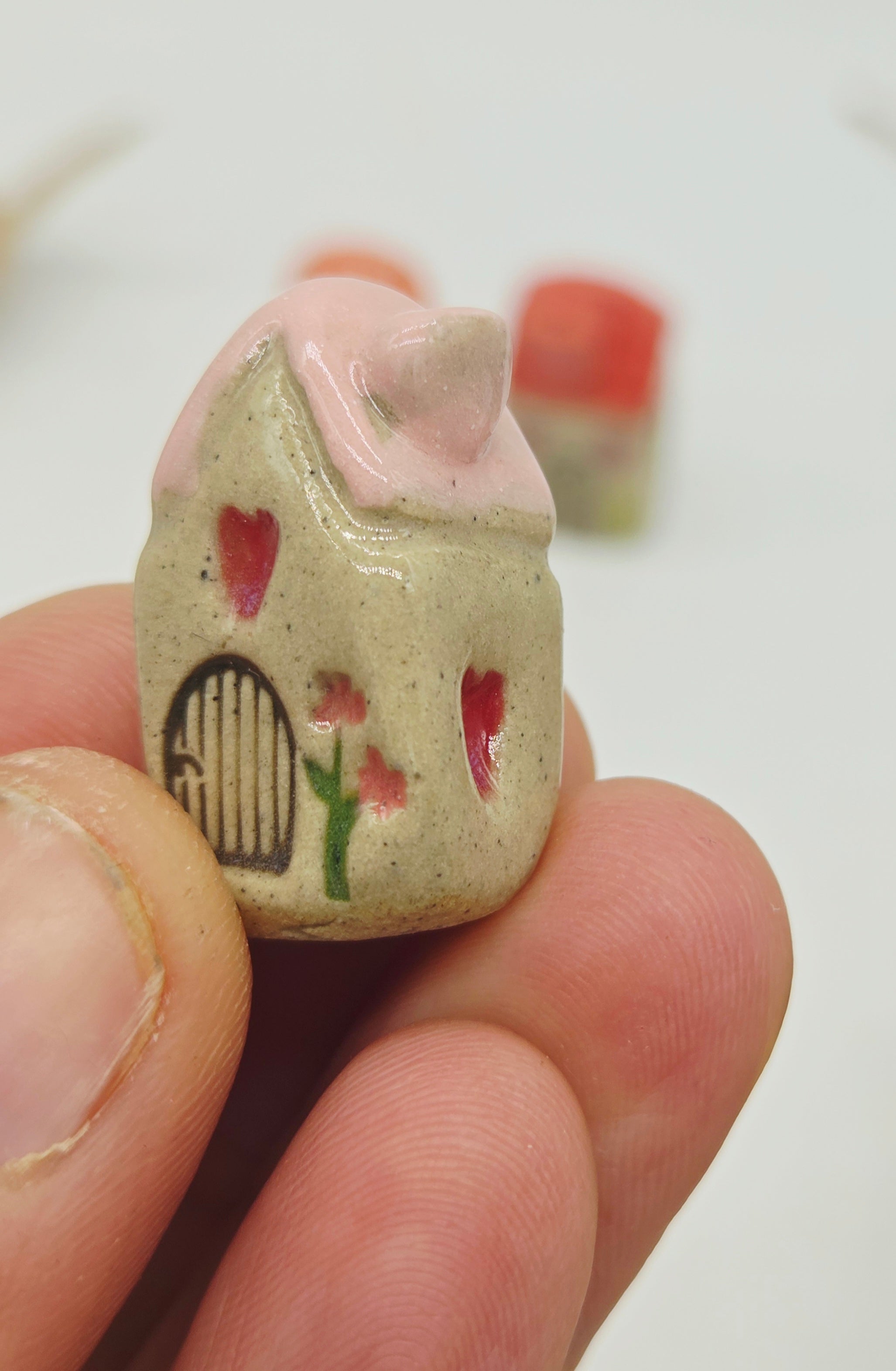 Tiny Ceramic Village - Spring Cottages