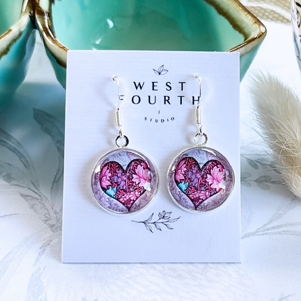 Pink Heart Earrings • Perfect Gift for Mum