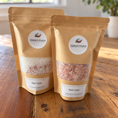 Handmade Aromatic Bath Salts 300g | Himalayan Pink & Epsom Salts | Essential Oil Bath Soak