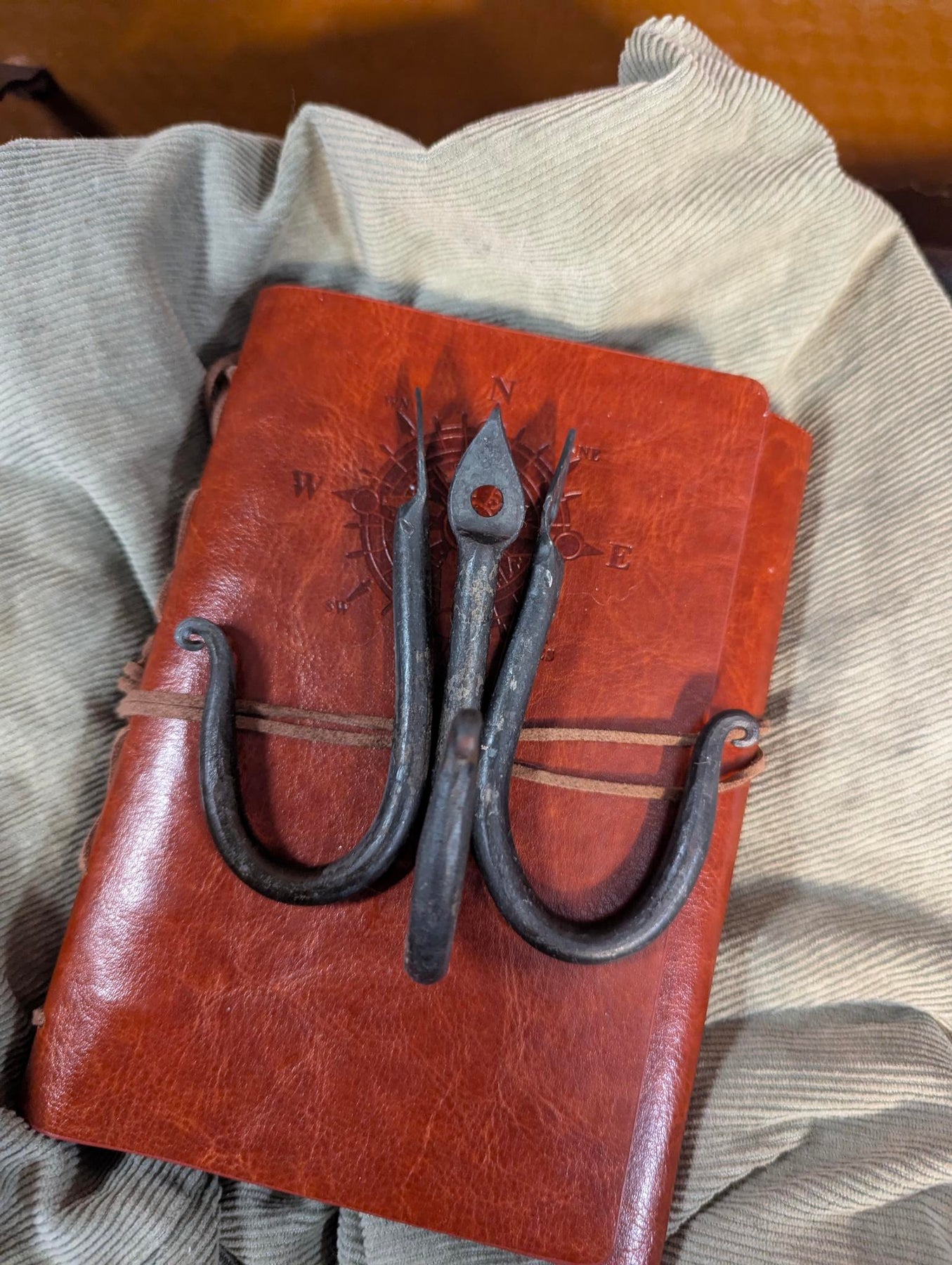 Round Leaf Hook – Hand Forged Steel Hook with Matching Fastener