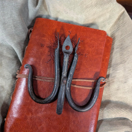 Round Leaf Hook – Hand Forged Steel Hook with Matching Fastener