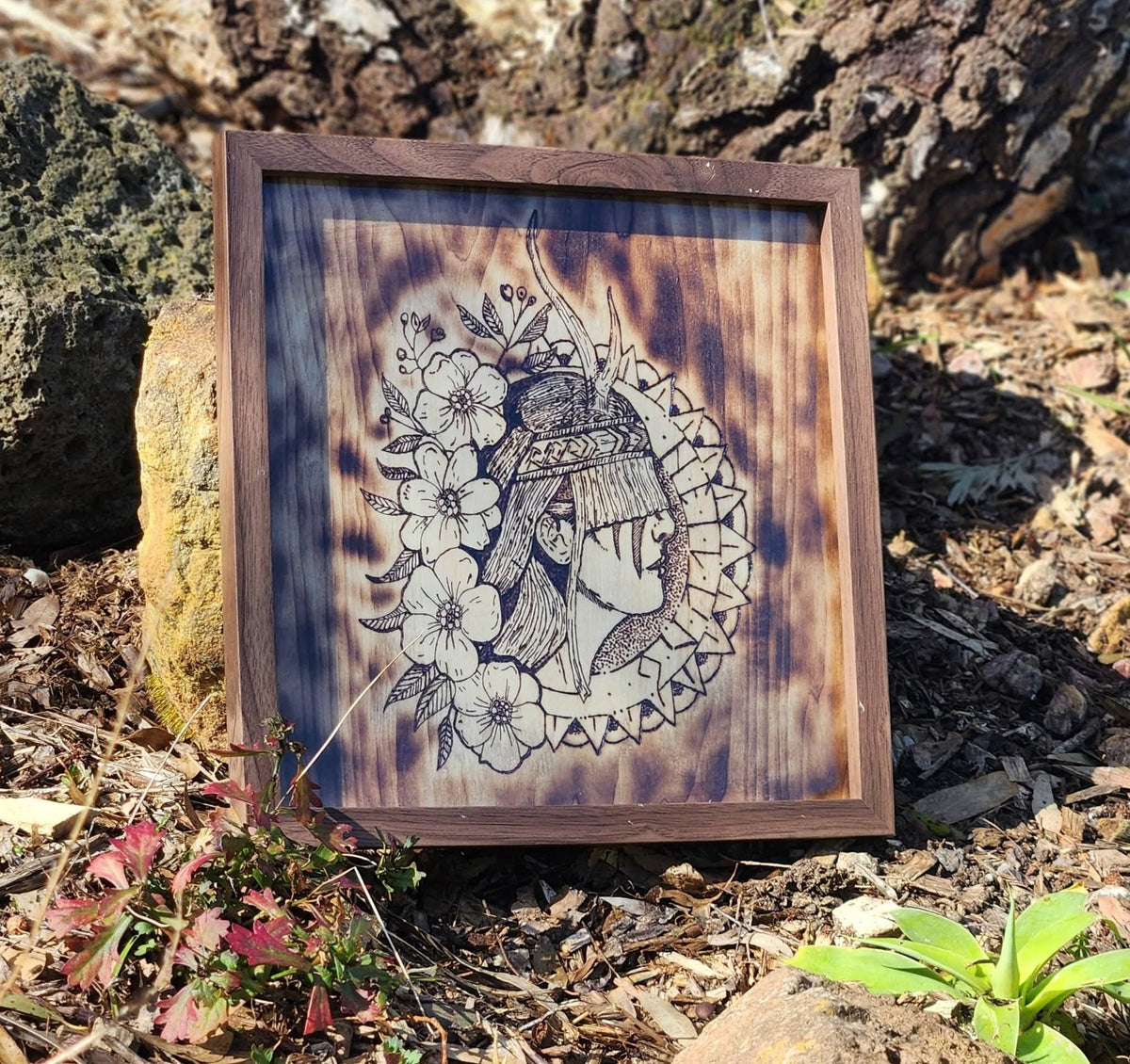 Heilung Norse Wood Burning Art