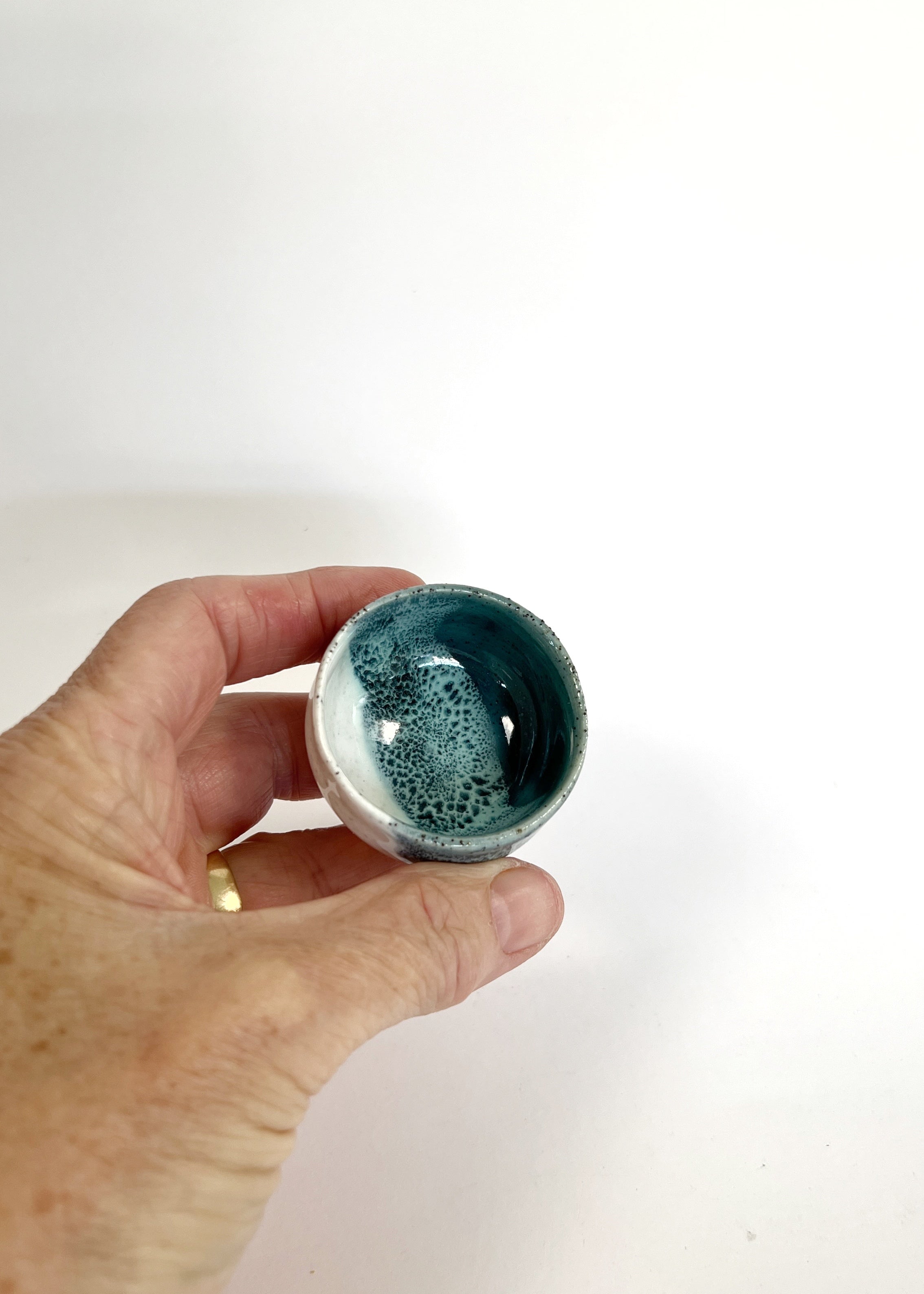 'Drift' Petite wheel-thrown bowl in seafoam glaze